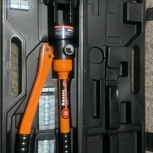 Orange and Black Hydraulic Crimping Tool